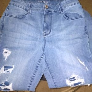 Maurices Distressed High Rise, Size Medium
